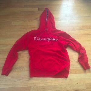 Red Champion hoodie